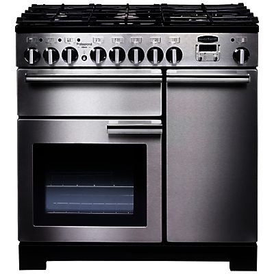 Rangemaster Professional Deluxe 90 Dual Fuel Range Cooker Stainless Steel